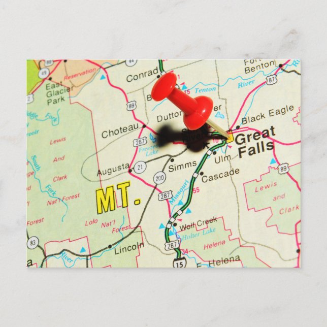 Great Falls, Montana Postcard (Front)