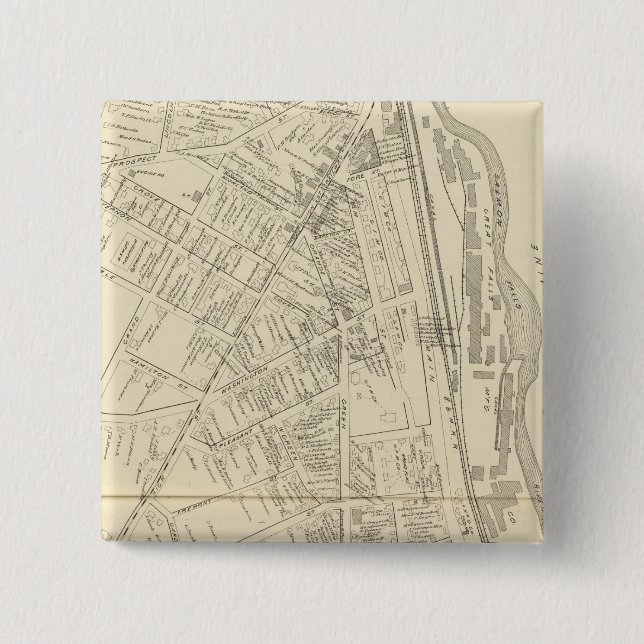 Great Falls, Somersworth 2 Inch Square Button (Front)