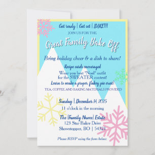 Great Family Bake Off Invitation Pastel