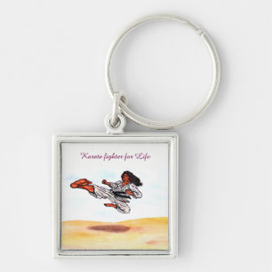 great flying karate master kick keychain