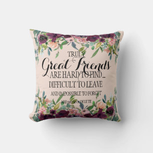 Great Friend Family thank you Bestie appreciation Throw Pillow