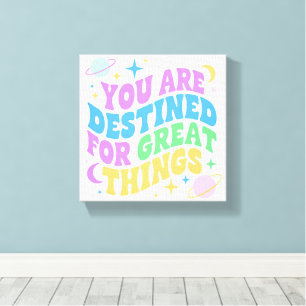Great Future Inspiration Quote for Kids Room Canvas Print