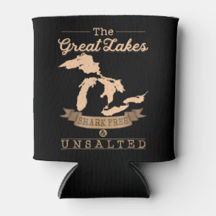 Great Gakes Shark Free Unsalted  Michigan Gift Can Cooler