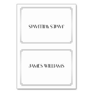Great Gatsby Art Deco Silver Place Setting Cards