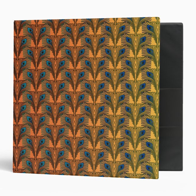 Great Gatsby Feathers art deco design Binder (Front/Inside)