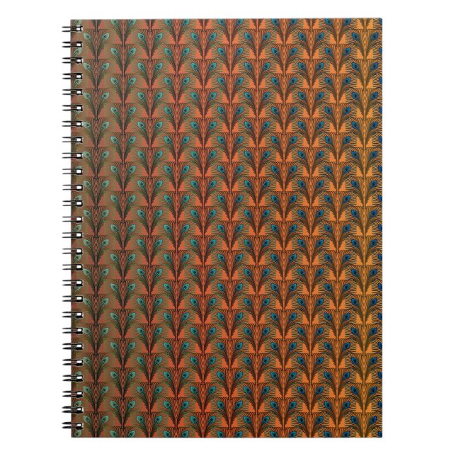 Great Gatsby Feathers art deco design Notebook (Front)