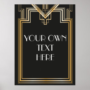Great Gatsby Inspired Custom Signage Poster