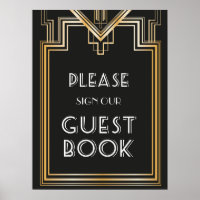 Great Gatsby Inspired Guest Book Wedding Sign