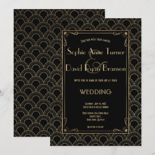Great Gatsby Vintage 1920s Art Deco Wedding Invite