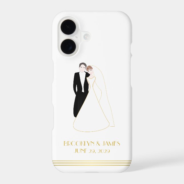 Great Gatsby White Wedding iPhone Case (Verso)