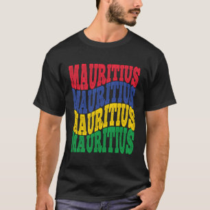 Great Gift Idea Mauritius Flag Colours T-Shirt