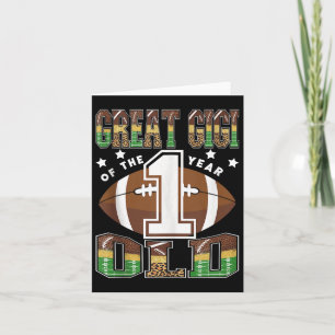 Great Gigi Of The 1 Year Old Football 1st Year Dow Card