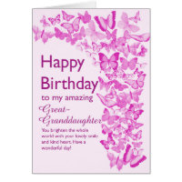 Great Granddaughter Birthday Butterflies