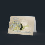 Great Granddaughter Birthday Card<br><div class="desc">A beautiful birthday card for a Great Granddaughter's birthday with a white sunhat wrapped in a green polka dot ribbon and a blue hydrangea. All of my cards can be customized like you. Just send me a message.</div>