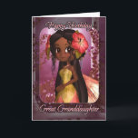 Great Granddaughter Birthday Card - Cute Pink Fair<br><div class="desc">Great Granddaughter Birthday Card - Cute Pink Fairy</div>