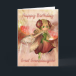 Great Granddaughter Birthday Card With Strawberry<br><div class="desc">Great Granddaughter Birthday Card With Strawberry & Cream Fairy</div>