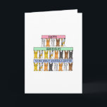 Great Granddaughter Birthday, Cartoon Cats. Card<br><div class="desc">Three rows of cartoon cats standing up holding pastel coloured banners that say 'Happy Birthday to my Great Granddaughter'.</div>