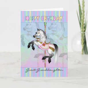 great granddaughter carousel birthday card - paste