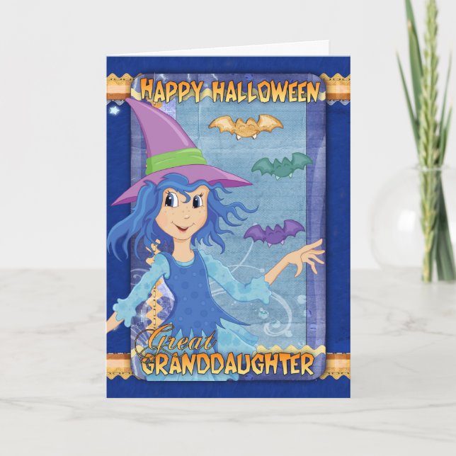 great granddaughter halloween greeting card (Front)
