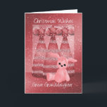 Great Granddaughter Sparkle Christmas Greeting Car Holiday Card<br><div class="desc">An ultra modern Christmas card for the girly girl or just the lover of blended colours,  complete with sparkle teddy and funky trees,  bells and baubles sit in the background. Please note there is no glitter or shimmer with this card,  it's all effect. :)</div>