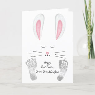 Great Granddaughter's First Easter Bunny  Holiday Card