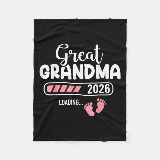 Great Grandma 2026 Loading  Fleece Blanket (Front)