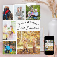 Great Grandma 6 Photo Collage Any Age Birthday