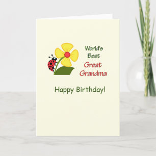 Great Grandma Birthday From Child Card