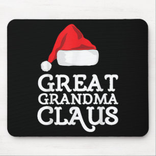 Great Grandma Claus Christmas Santa's Hat Pajama F Mouse Pad