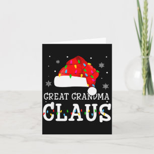 Great Grandma Claus Cool Holiday Matching Pajamas  Card