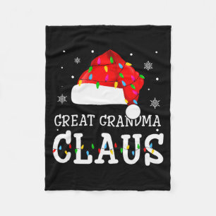 Great Grandma Claus Cool Holiday Matching Pajamas  Fleece Blanket