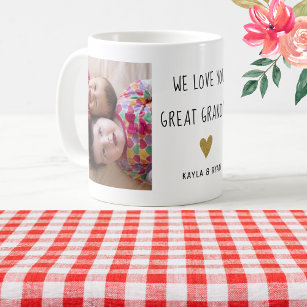 Great Grandma Grandkids 2 Photo Collage  Coffee Mug