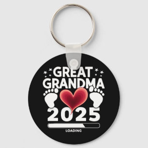 Great grandma Loading 2025 Pregnancy Announcement Keychain