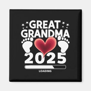 Great grandma Loading 2025 Pregnancy Announcement Magnet