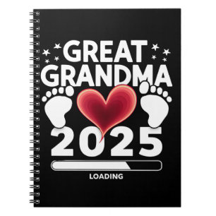 Great grandma Loading 2025 Pregnancy Announcement Notebook