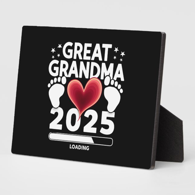 Great grandma Loading 2025 Pregnancy Announcement Plaque (Side)