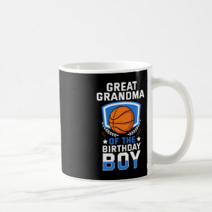 Great Grandma Of The Birthday Boy Basketball Famil Coffee Mug
