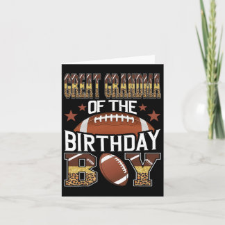 Great Grandma Of The Birthday Boy Football Baller  Card