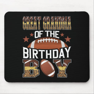 Great Grandma Of The Birthday Boy Football Baller  Mouse Pad