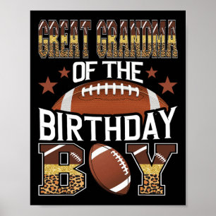 Great Grandma Of The Birthday Boy Football Baller Poster