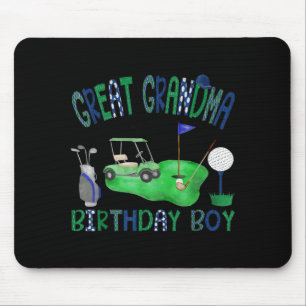 Great grandma of the birthday boy hole in one golf mouse pad