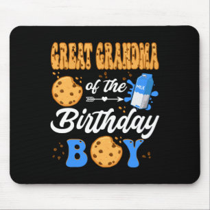 Great Grandma Of The Birthday Boy Milk Cookies 1st Mouse Pad