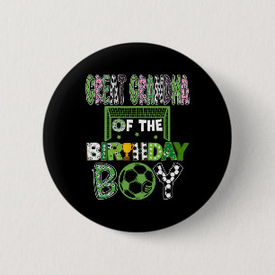 Great Grandma Of The Birthday Boy Soccer Player Bi 2 Inch Round Button