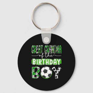 Great Grandma Of The Birthday Boy Soccer Player Bi Keychain