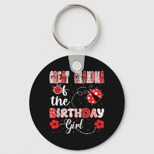 Great Grandma Of The Birthday Girl - Family Keychain