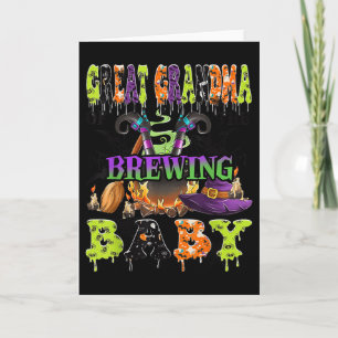 Great Grandma Of The Brewing Baby Halloween Baby S Card