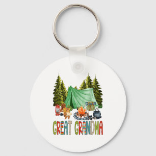 Great Grandma Of The Happy Camper 1st Birthday Bea Keychain
