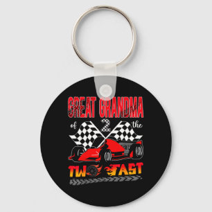 Great Grandma Of The Two Fast 2nd Birthday Boy Keychain