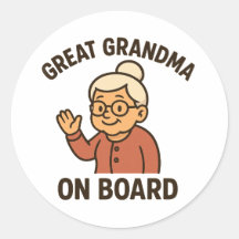 Great Grandma On Board Cute Family