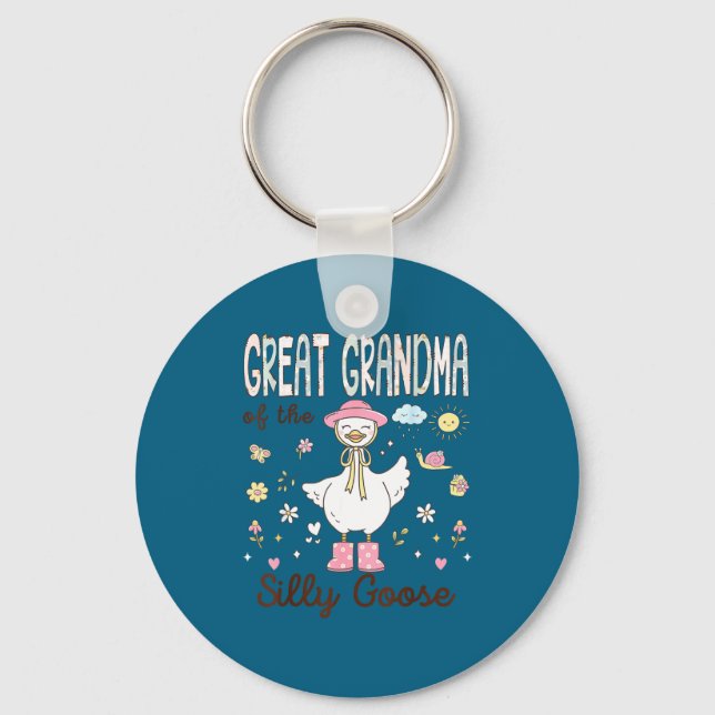 Great Grandma Silly Goose First Keychain (Front)